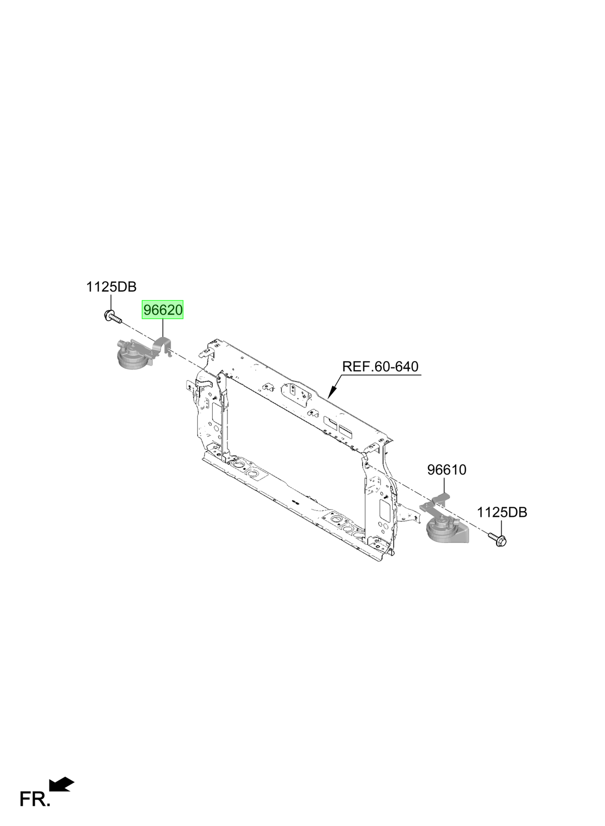 Bocina Tono Alto Original Para Hyundai Creta 2024-2025