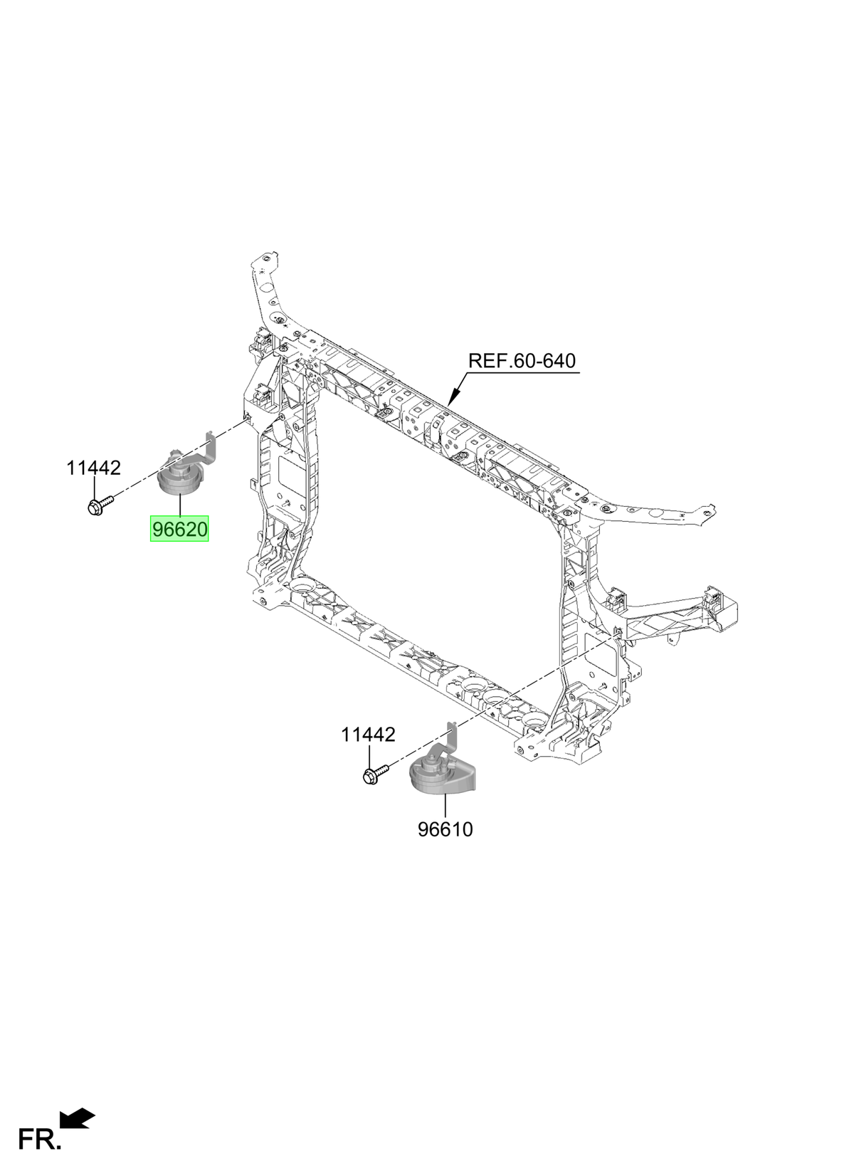 Bocina Tono Alto Original Para Hyundai Santa Fe 2023-2025