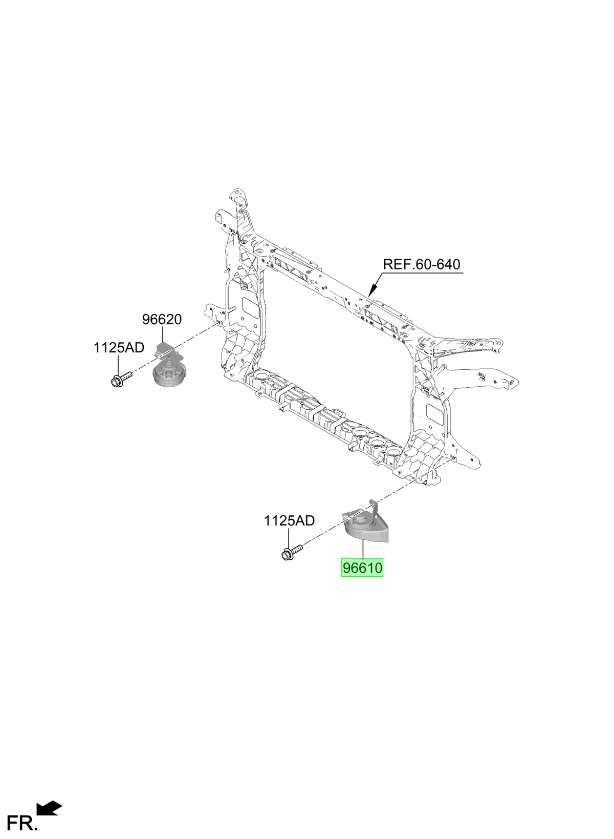 Bocina Tono Bajo Original Para Hyundai Tucson 2024-2025