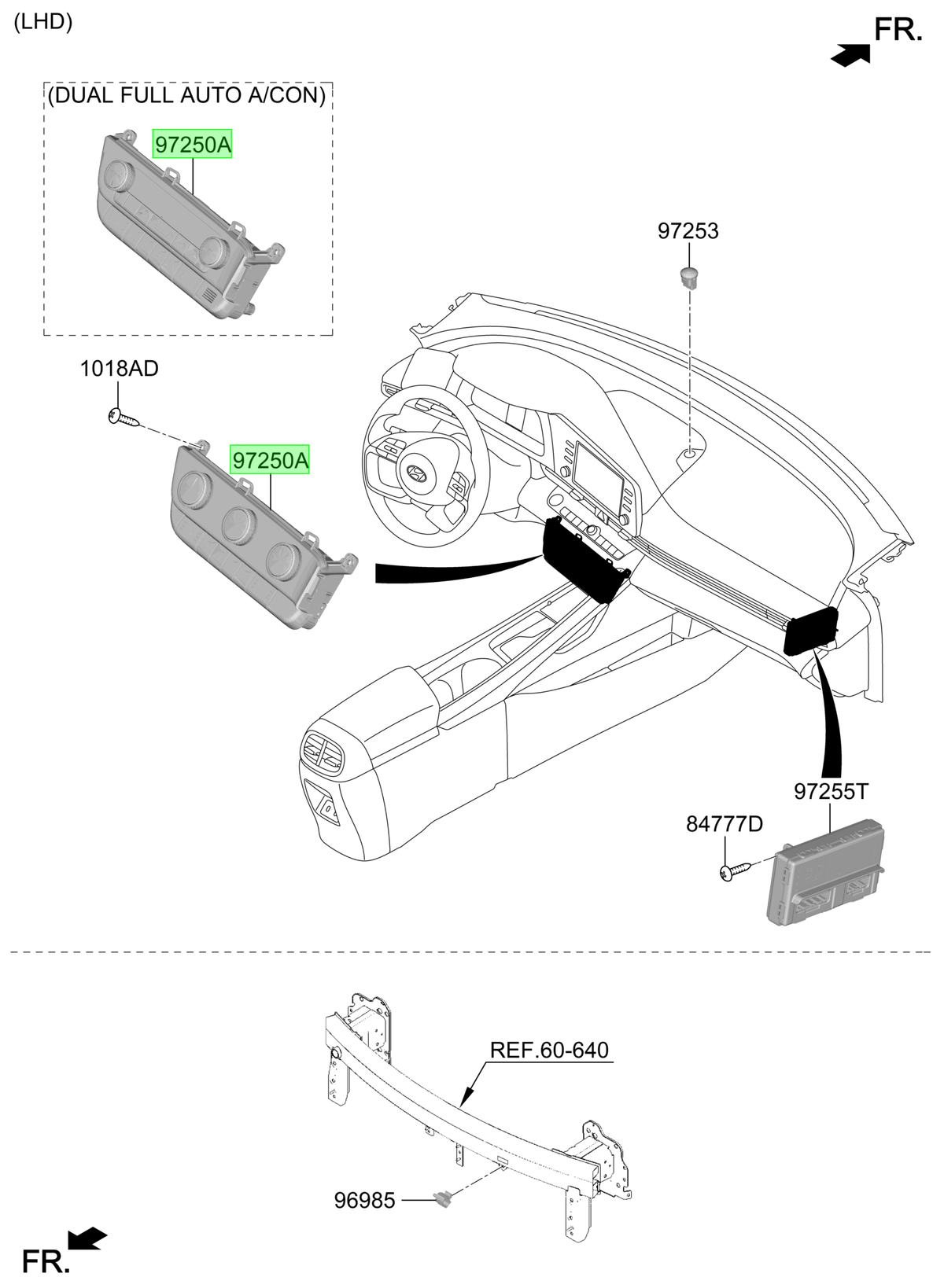Comando Calefacción Original Para Hyundai Elantra 2023-2025