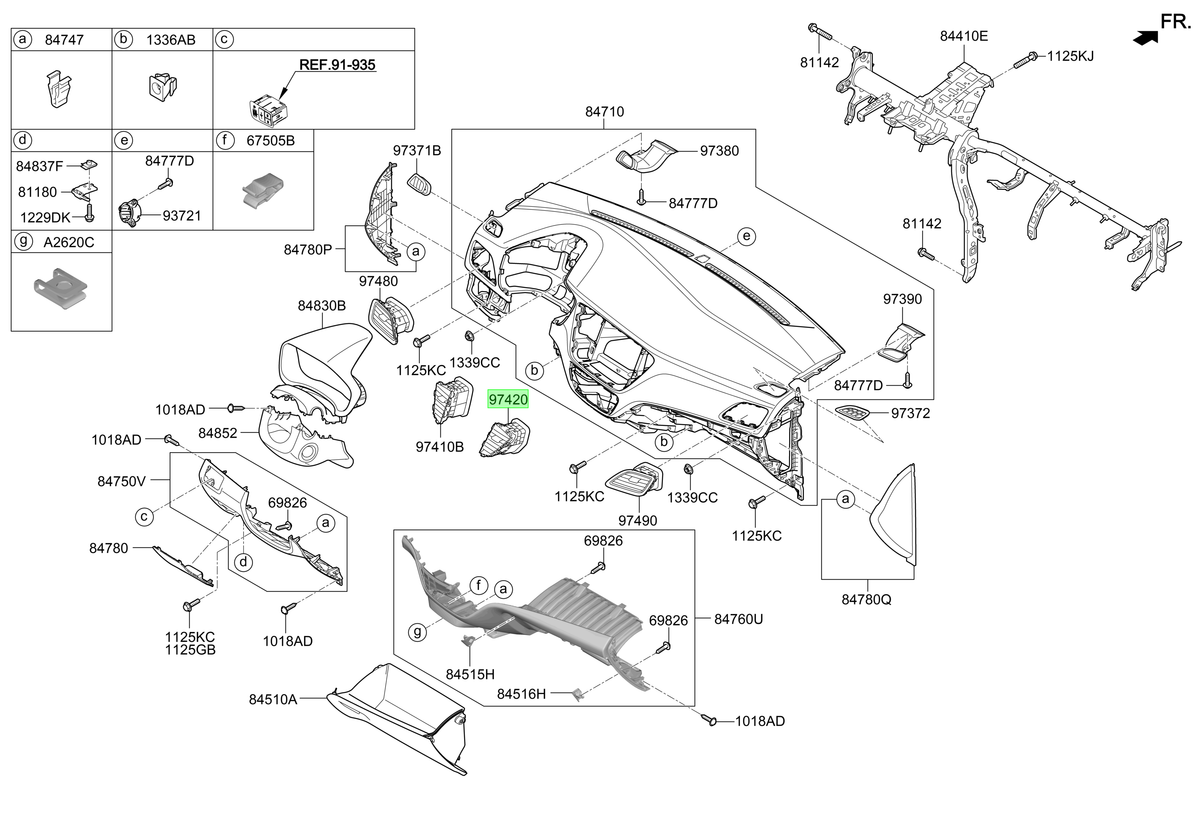 Rejilla Rh Original Para Hyundai Accent 2017-2024