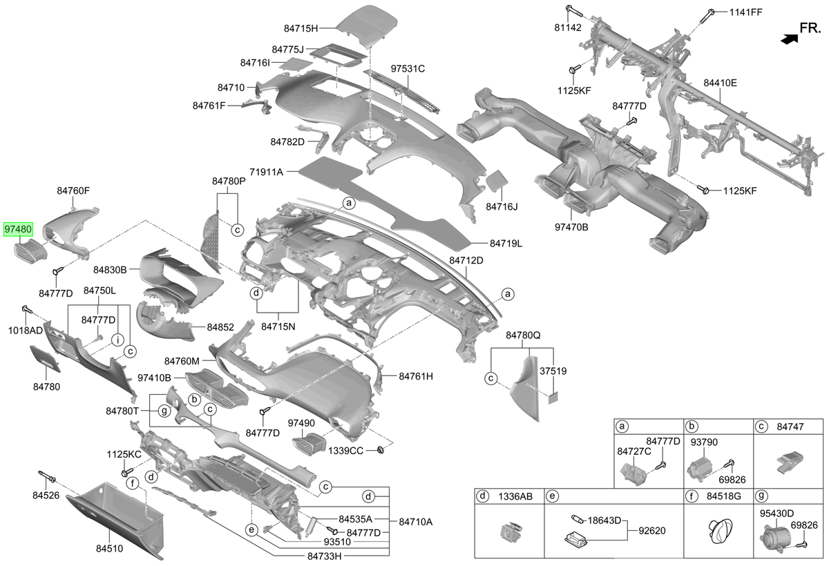 Ventilete Lh Original Para Hyundai Santa Fe 2018-2025