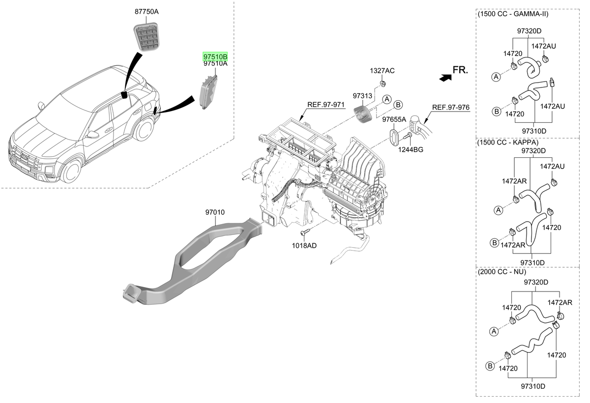 Ventilete Original Para Kia Carnival 2020-2025