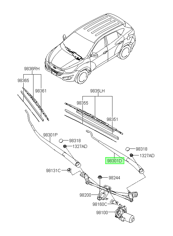 Conjunto Original Para Hyundai Tucson 2009-2016