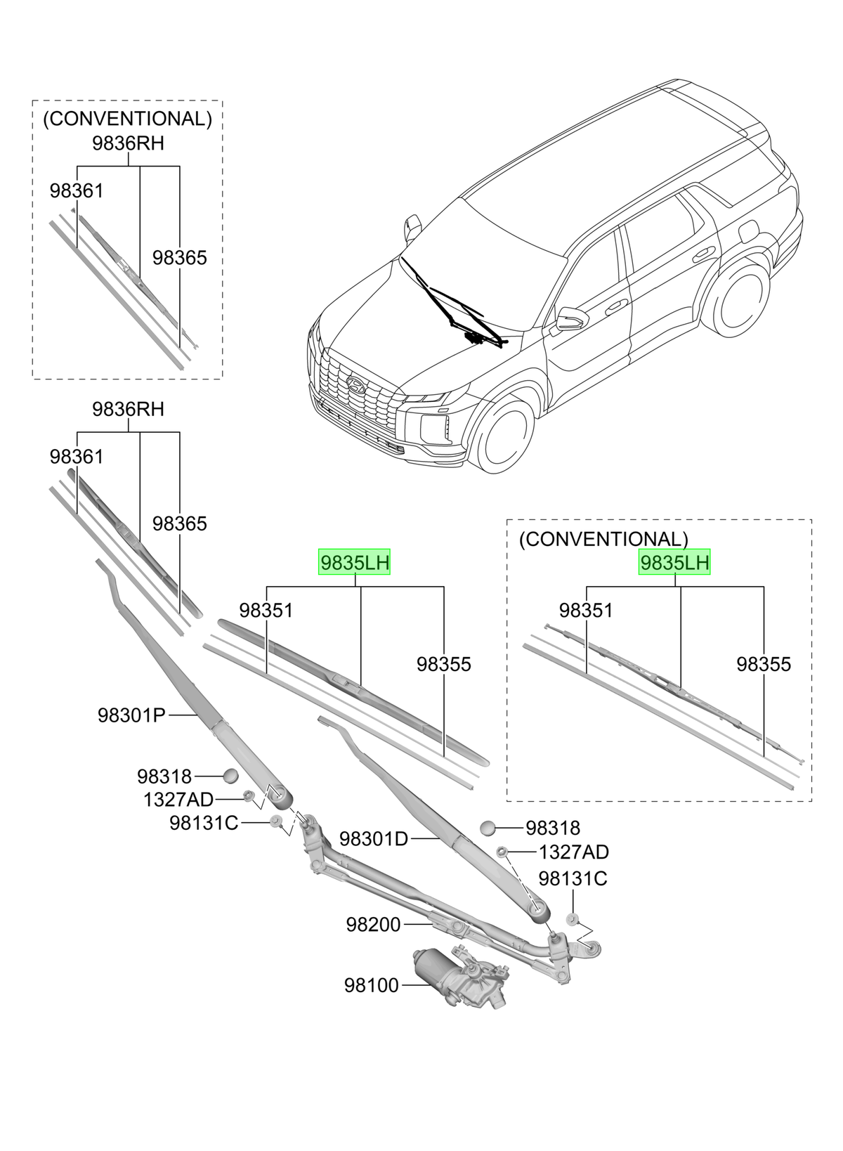 Plumilla Lh Original Para Hyundai Sonata 2019-2025