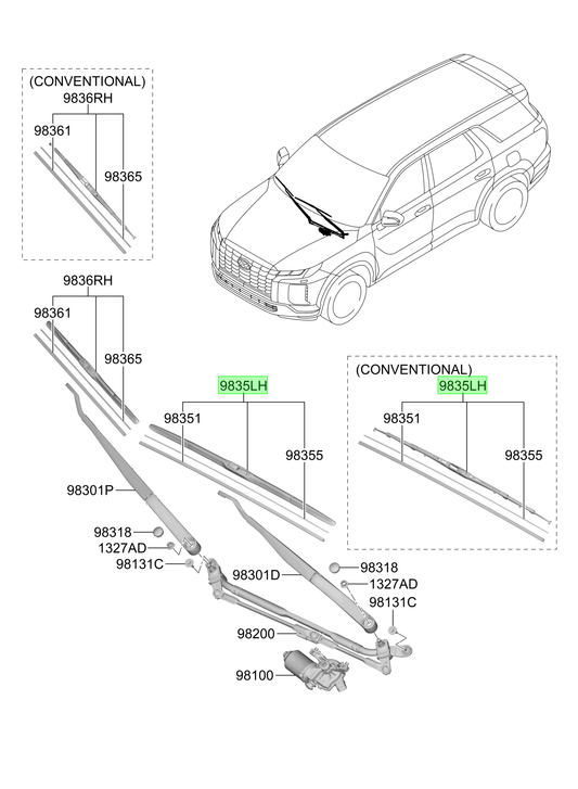 Plumilla Lh Original Para Hyundai Sonata 2019-2025
