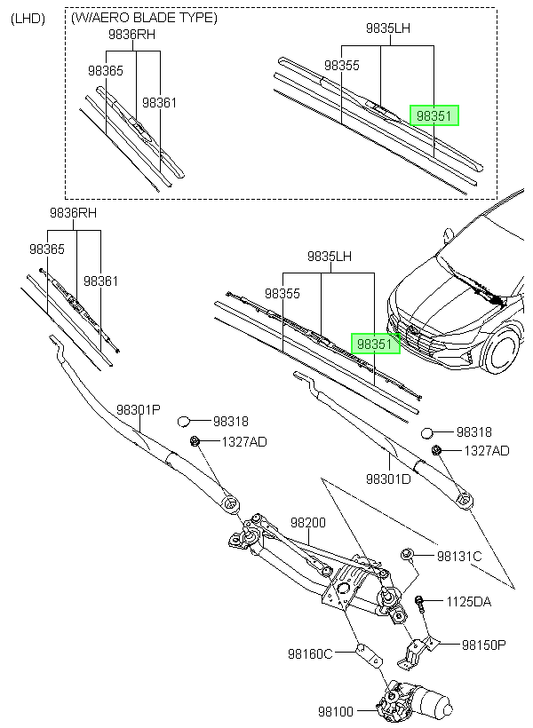 Plumilla Original Para Hyundai Elantra 2015-2025