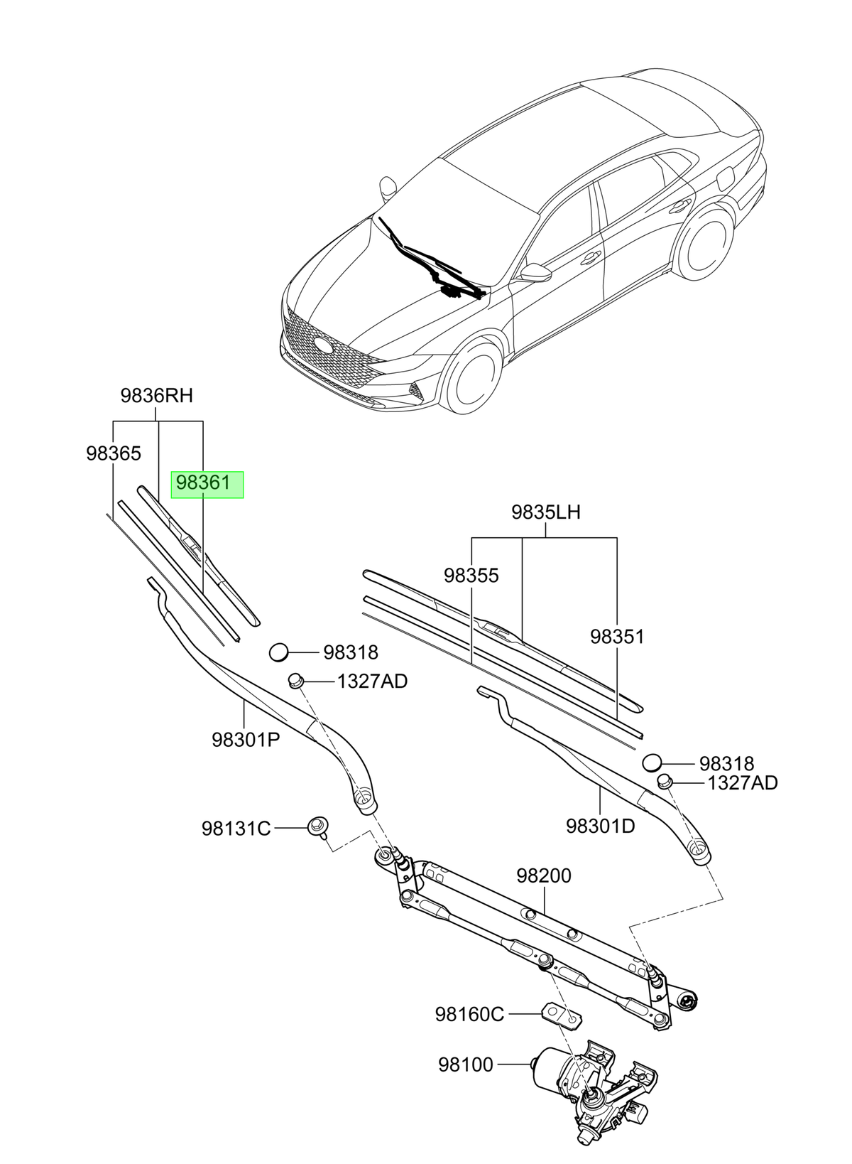 Plumilla Rh Original Para Hyundai Sonata 2019-2025