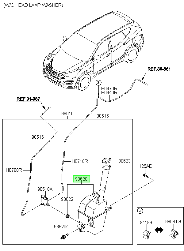 Deposito Agua Li A Orig. Para Hyundai Santa Fe 2013-2018