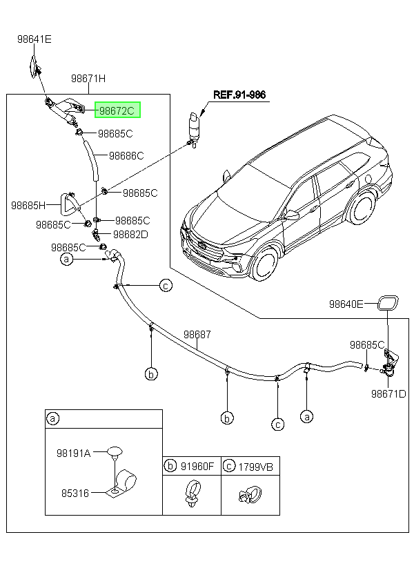 Faro Original Para Hyundai Santa Fe 2016-2019