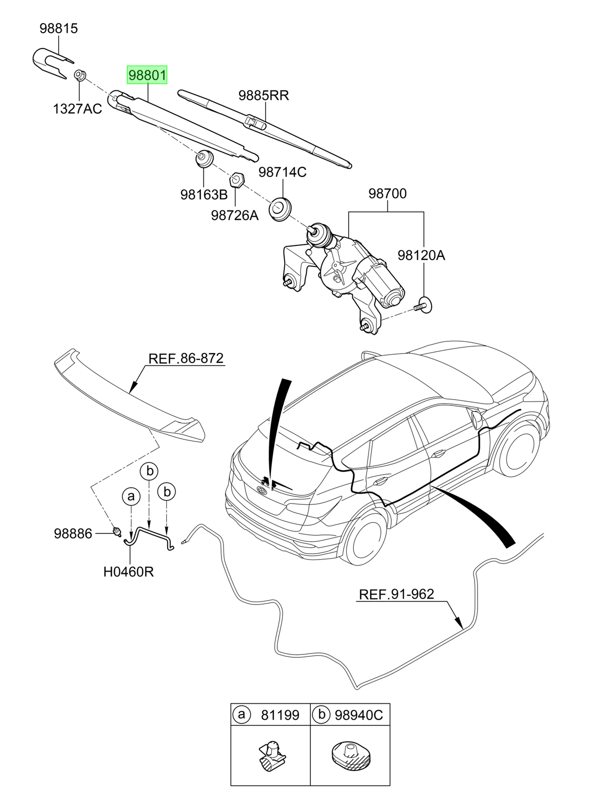 Luneta Tras. Original Para Hyundai Santa Fe 2012-2020