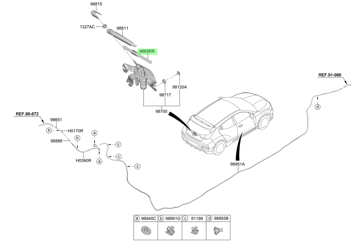 Plumilla Original Para Hyundai Veloster 2017-2022