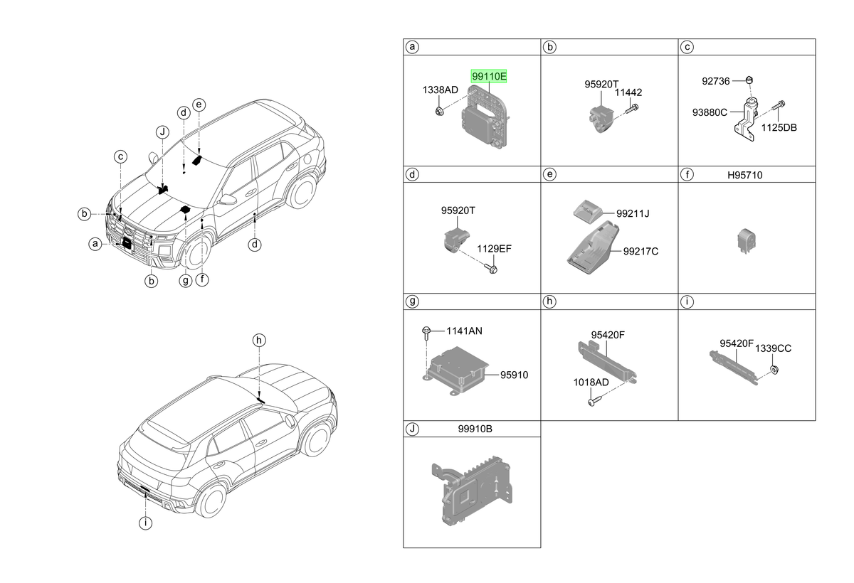 Sensor Radar Original Para Hyundai Creta 2024-2025