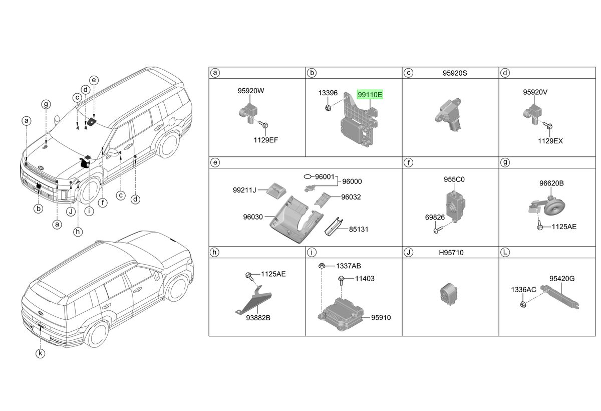 Sensor Radar Original Para Hyundai Santa Fe 2023-2025