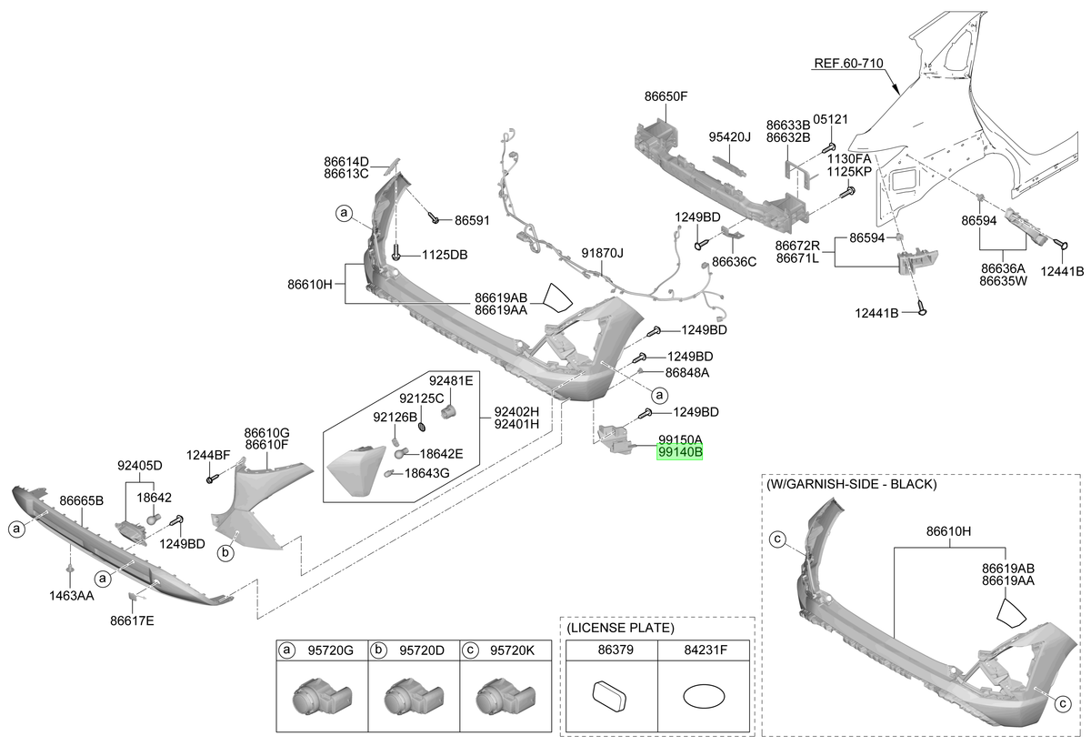Sensor Radar Izq. Lh Original Para Hyundai Kona 2023-2025
