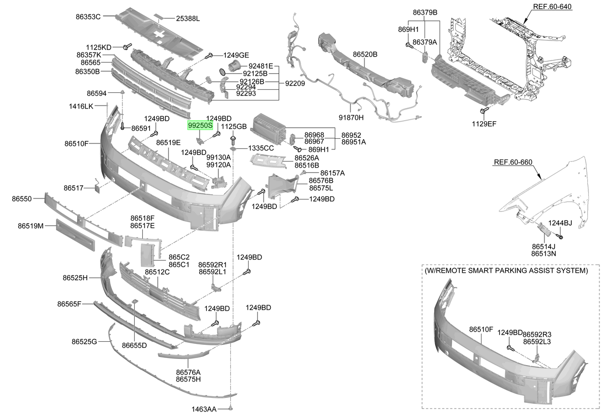 Cámara Del. Original Para Hyundai Santa Fe 2023-2025