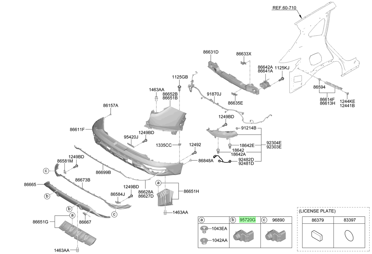 Sensor Estacionam. Tras. Orig. Para Hyundai Tucson 2021-2025