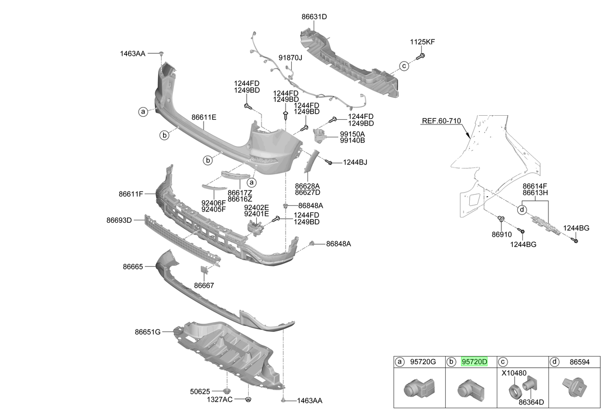 Sensor Retroceso Original Para Hyundai Creta 2015-2025