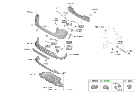 Sensor Retroceso Original Para Hyundai Creta 2015-2025