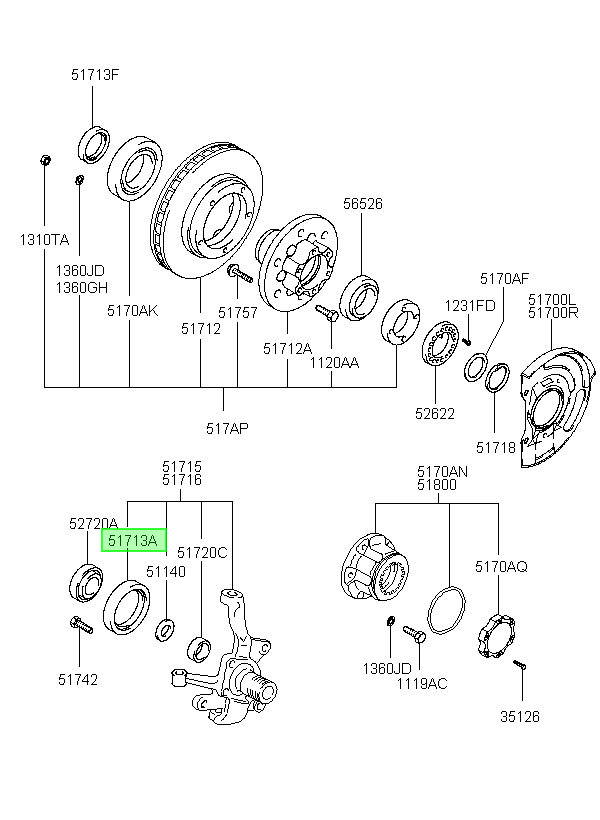Retén Original Para Hyundai Terracan 2000-2007